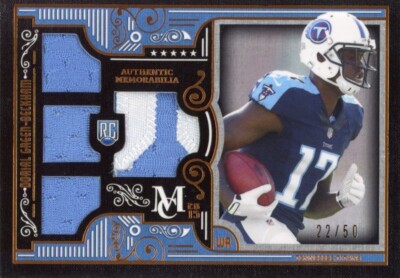 TOPPS 2015 MUSEUM COLLECTION DORIAL GREEN-BECKHAM RQR-DG 22/50 COPPER QUAD RELIC