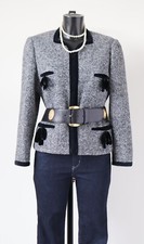 Collarless Jacket - Anna Maria Lanciotti - aml - 1950s Style - Vintage - Uk 12