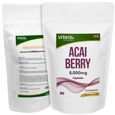 VITAELLA Acai Berry | 8,000mg Capsules | Powerful Formula | Best Value on Ebay