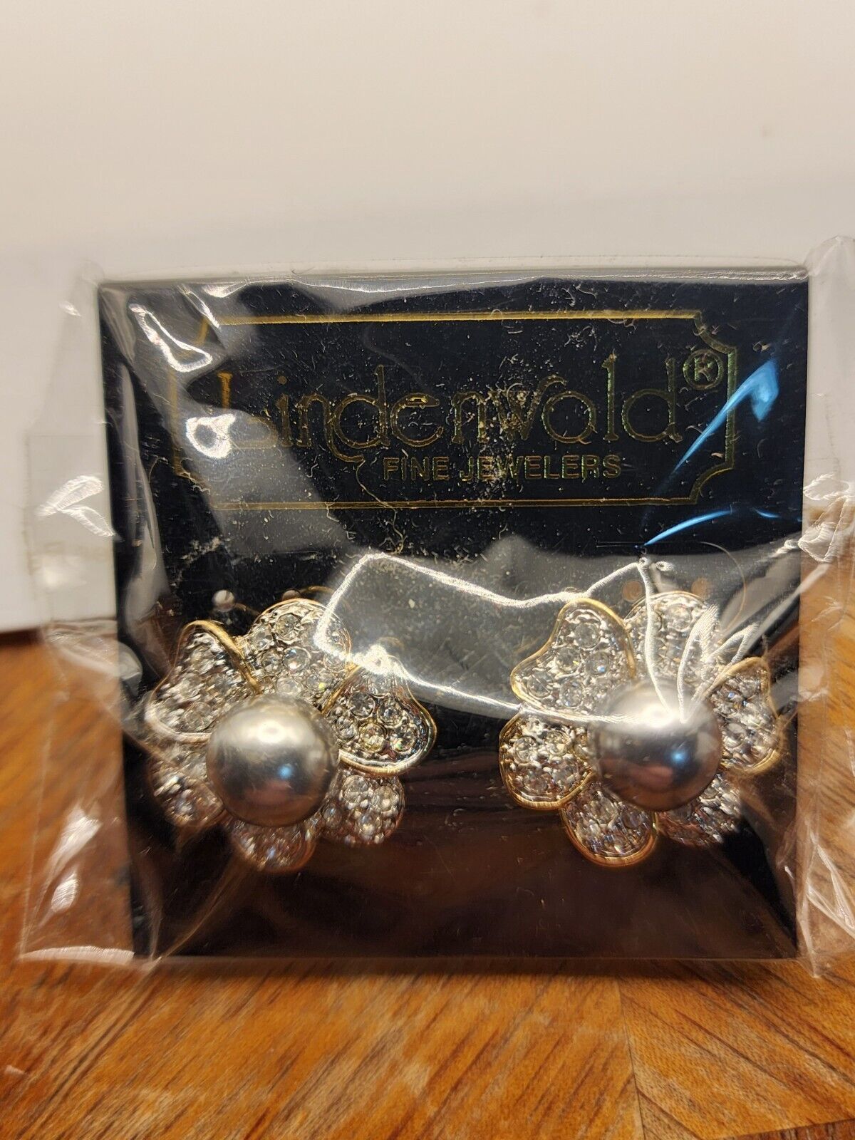Lindenwold Rhinestone And Faux Pearl Flower Earri… - image 2