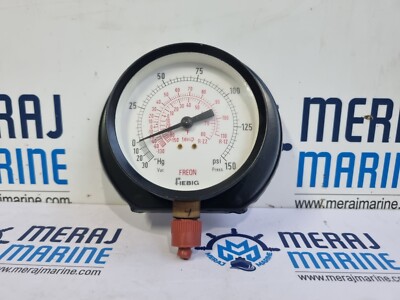 Fiebig 0-150 PSI Gauge 0-30 ''HG vac -130 to 110 R-12, -150 to 80 R-22