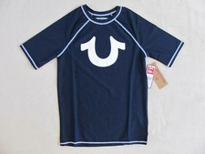 True Religion Horseshoe Rash Guard UPF 50 -Navy Blue-Boy's XL 18-20 NWT 59
