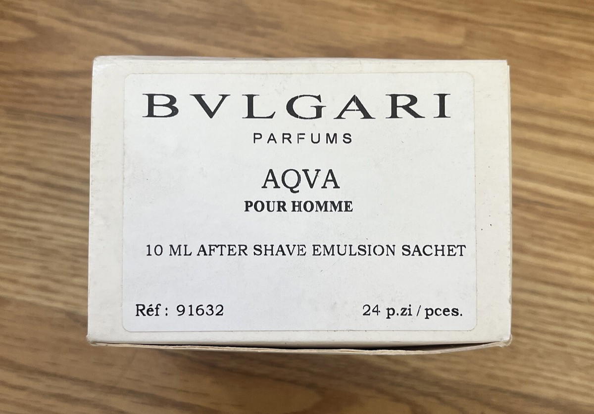 Bvlgari Aqva Pour Homme After Shave Emulsion Sachets Box Of 24