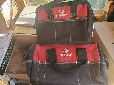 husky tool bag 16 inch Husky Tool Bag Combo Set -12 inch 16 Inch Bags Water Resistant Never Used 