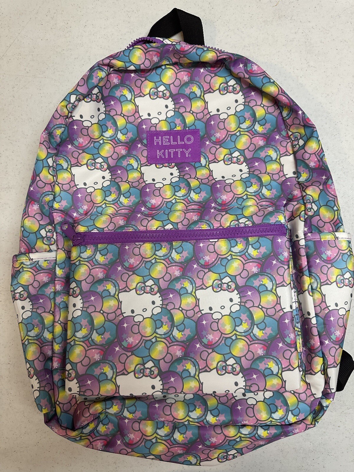 Hello Kitty Pink All Over Print 16x12 Inch School Backpack NWT-image