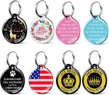 Stainless Steel QR Code Pet ID Tags Dog Tags - Pet Online Profile