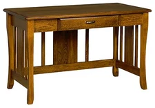 Amish Mission Writing Desk Berkley Solid Wood Office Furniture 48"