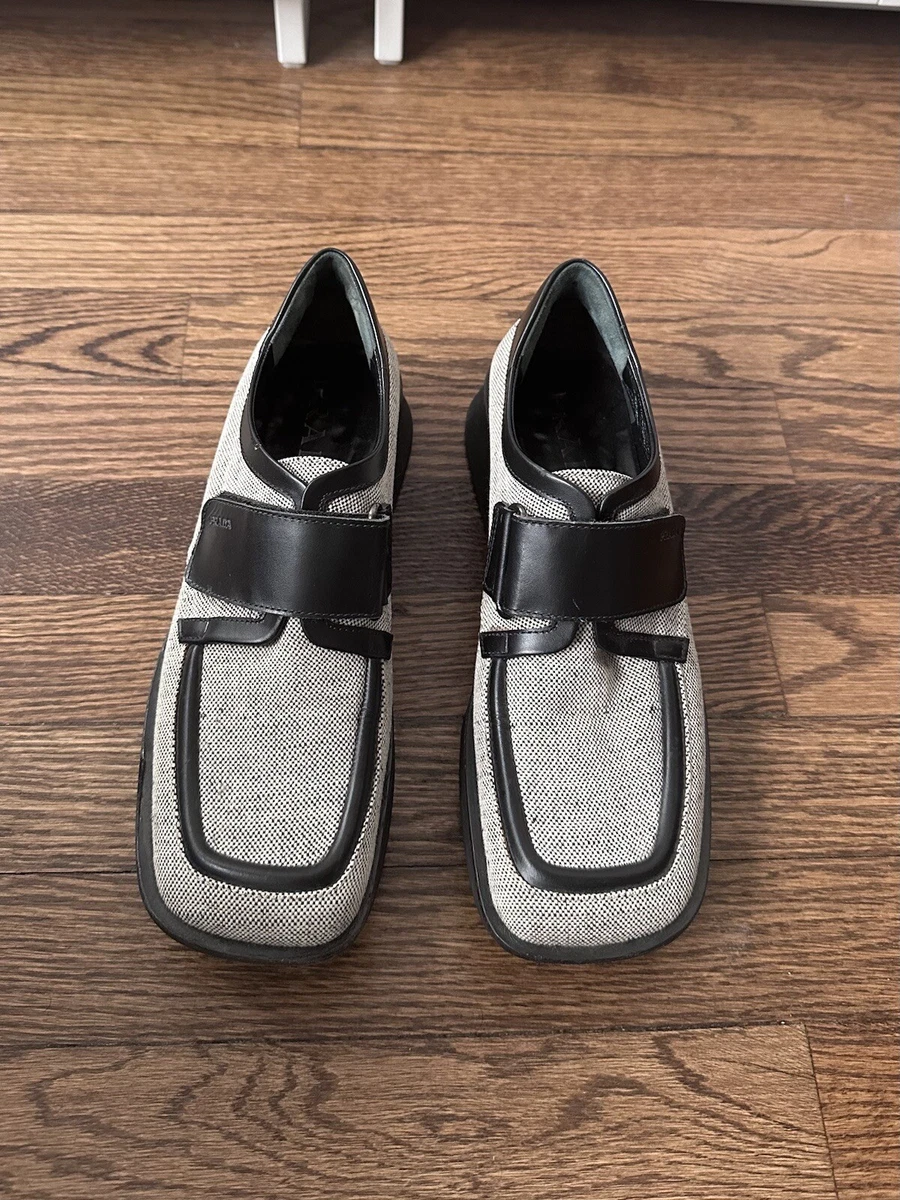 Prada SS99 Canvas Leather Loafers Vintage Archive