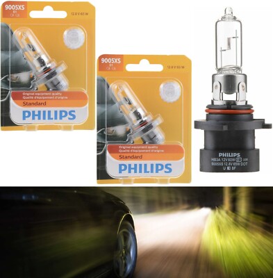 Philips Standard 9005XS 65W Two Bulbs Headlight High Beam Replacement Stock Lamp