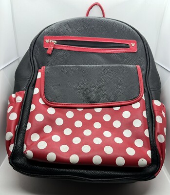 Disney Baby Minnie Mouse Diaper Bag Backpack Black Red White  display picture 2