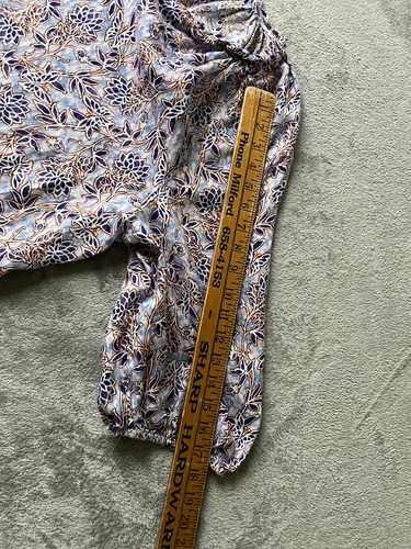 Blusa Top Jill Love Lino XL Relajado Estampado Lagenlook Costero Boho Campesino - Imagen 12 de 14