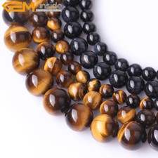 AA Grade Genuine Natural Tiger eye Stone Loose Beads Jewelry Making Strand 15''