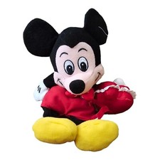Disney Store Valentine Mickey Mouse Mini Bean Bag 8" Love Heart Retired Plush