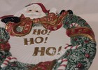 Santa Claus HO! HO! HO! Christmas Canape Wreath Plate or Wall Display Fitz&Floyd — photo 5