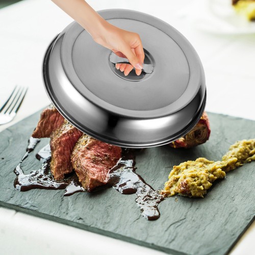 2 Pcs Stainless Steel Dish Cover Cooker Covers Kitchen Cooking Hood - Picture 7 of 11