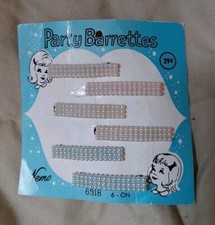 Vtg 1960s 6 Girls Party Barrettes Nemo 6318