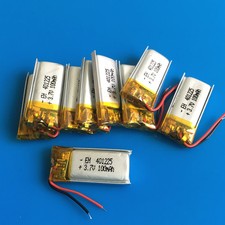 10 pcs 100mAh 3.7V LiPo Polymer 401225 Recharge Battery For Smart Watch Earphone