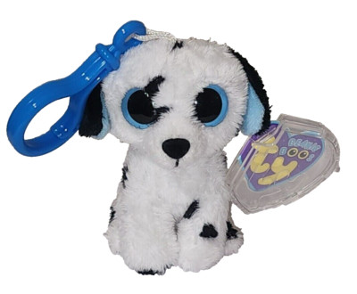 Ty Beanie Boos - FETCH the Dalmatian Dog KEY CLIP 3'' NEW MWMTs Plush Stuffed Toy