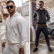 Jogginganzug Trainingsanzug Sporthose Sweatshirt Print Sport Herren BOLF Motiv