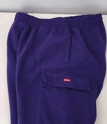 FW22 Supreme Box Cargo Sweatpants Größe L Lila Hose Jogginghosen