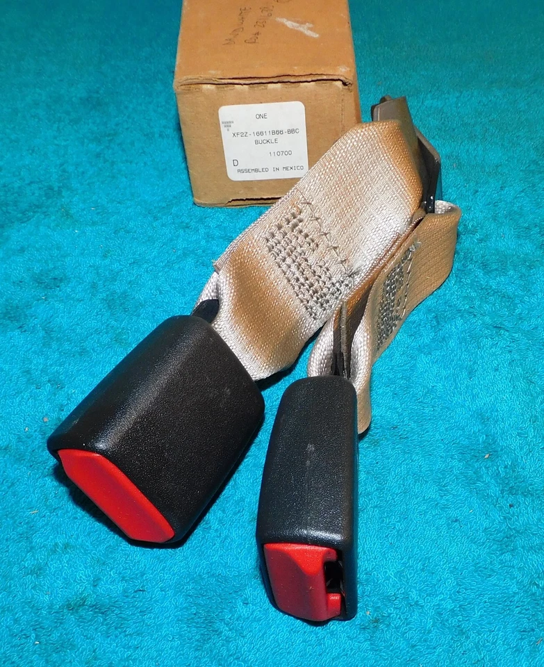 Ford Windstar 1999 2000 nuevo fabricante original banco trasero cinturón de seguridad derecho hebilla conjunto Med Parch Foto 3 de 3