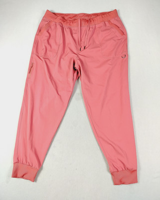 Ava Therese Pants Womens 2XL Pink Jogger Scrub Drawstring Cuffed Pockets Nurse