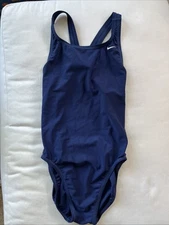 Nike One-piece Women’s Swimsuit Size 34 WMS 8 Blue Excellent Bathing Suit Swim