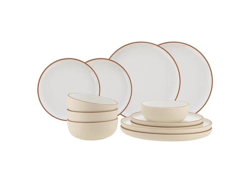 Travellife Avila (Rpet) Dinner Set 12Pc - White Caravans, Motorhomes & Camping
