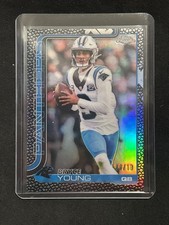 2025 NFL Topps Chrome Bryce Young #40 Black Pigskin/Football Leather #6/10 Rare