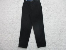 Tommy Hilfiger Pants 4 Womens Regular Size Black Corduroy Chino Pockets Straight