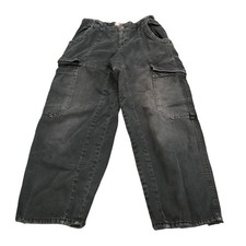 Free People We The Free Cargo Pants Womens XS Black Baggy Utility OB1413289