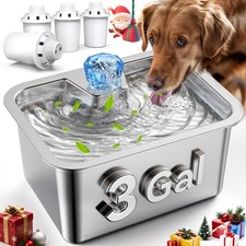 Large Dog Water Fountain Stainless Steel,3 Gallon Extra Big Pet Water Fountain f