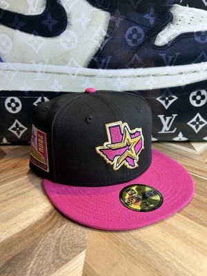 New Era Hat Club App Exclusive Raspberry Lemonade Pink Mink Black Astros 7 3/8