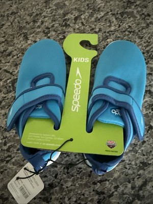 NEW- Speedo Shore Explore Blue Water Shoes Boys Sz XL (11-12)Swim Shoes