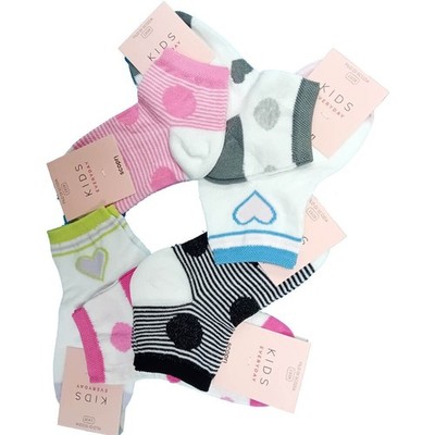 ENTDECKEN SIE 12 PAAR SOCKEN MÄDCHEN BAUMWOLLE KURZ ANASTASIA
