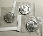 Silver 40% Kennedy Half Dollar Lot of (3) BU Coins In US Mint Cello Pack Lot