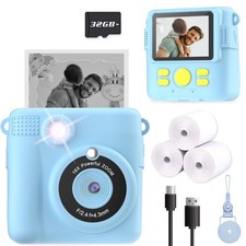 ESOXOFFORE Kids Camera Instant Print, Christmas Birthday Gifts for Blue