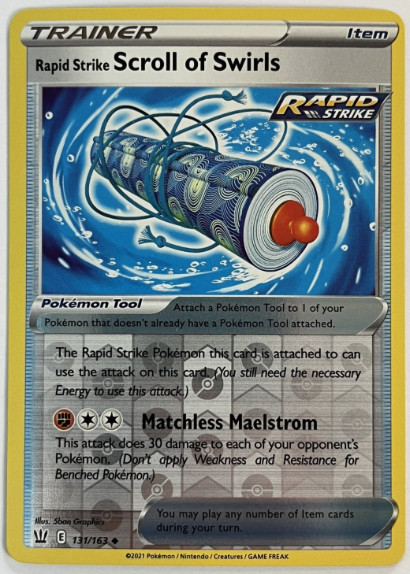 Rapid Strike Scroll of Swirls - Battle Styles - 131/163 - Reverse Holo - NM/M
