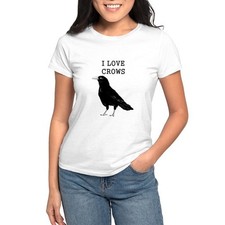 CafePress I Love Crows T Shirt Women's T-Shirt 1862969715 