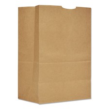 GENERAL 80080 Paper Bags, 75 lbs Cap., 1/6 BBL, 12"w x 7"d x 17"h, Kraft, PK400