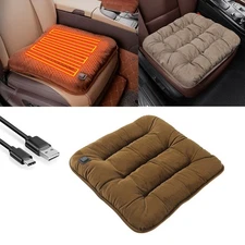 Car Heated Seat Cover Cushion-Universal Warmer Pad Heating Warming Mat USB Cable