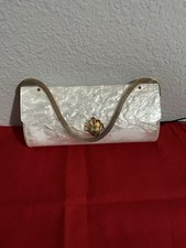 Vintage Wilardy Pearlized White Lucite Handbag Art Deco Small