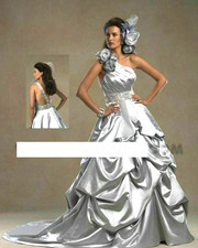 Forever Yours 4989 NEW Bridal gown Wedding Dress One shoulder IVORY size 6