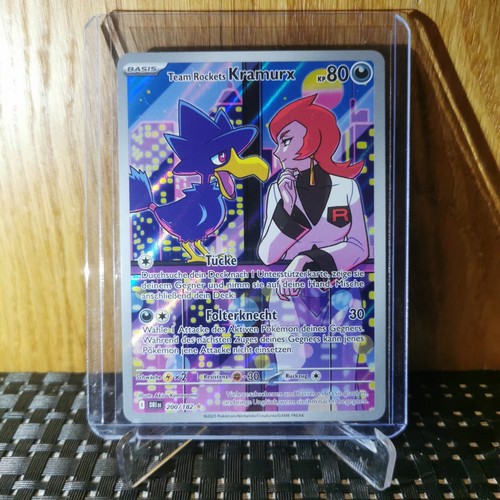 Team Rockets Kramurx 200/182 Illustration Rare Pokémon Karte 💯 Boosterfrisch