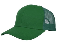 Gelante Mesh Trucker Baseball Cap Snapback Hat Structured Front Panel Dark Green