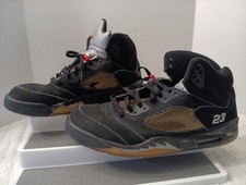 Nike Air Jordan Retro 5  Black/Metallic Silver/Red 2007 Size 14