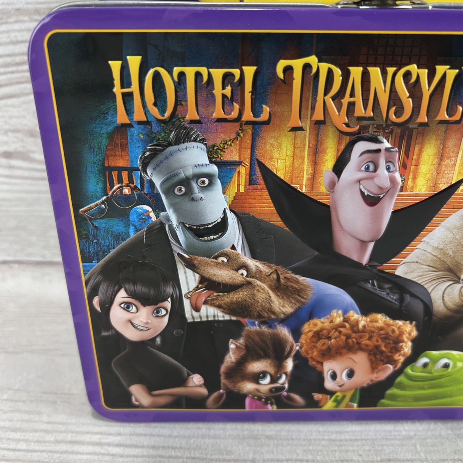 Sony Pictures Hotel Transylvania 2 Metal Lunchbox 2015 3D Embossed Free Ship!