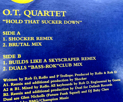 O.T QUARTET - HOLD THAT SUCKER DOWN - 12