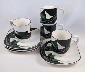 Sango Quadrille Black Lilies | eBay