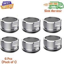 6 Pack Faucet Aerator 2.2 GPM Bathroom Sink Aerator Regular Standard Replacement